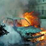 Burning car