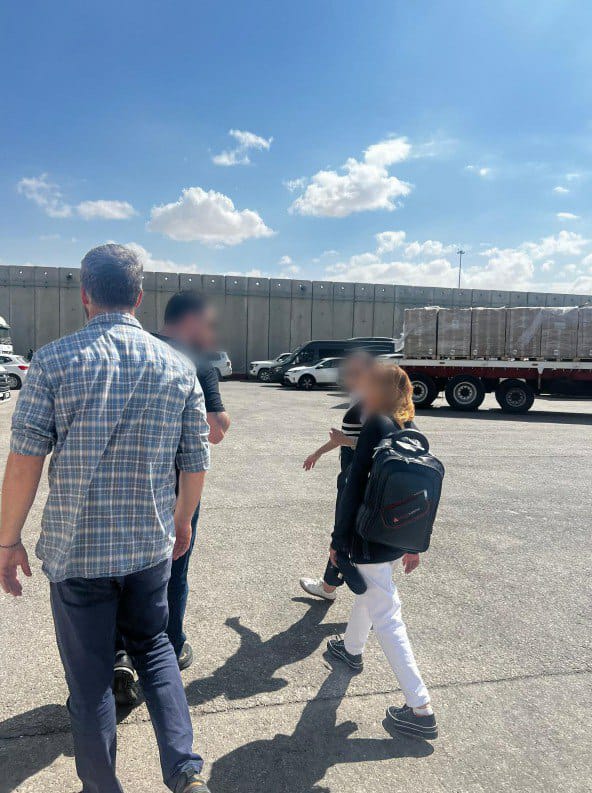 The Yezidi woman, kidnapped as a child, in the first moments after her rescue. Photo: IDF Spokesperson